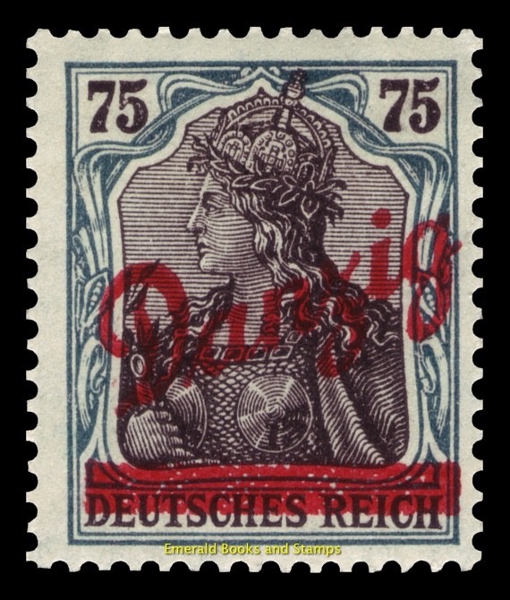 EBS Danzig 1920 – Germania diagonal overprint – Michel 25 – MH*