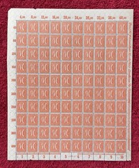 Germany #142, 40pfennig Pre-Hyperinflation Mint sheet/100 (R12-107/2)