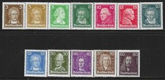 GERMANY 1926-27 Scotts #351-#362 Mint, Complete Lightly Hinged Set, VF-XF FOG