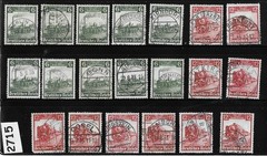 Stamp sets X 10 459-462 / Vintage Trains / WWII Germany Third Reich 1935 #2715