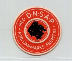GERMANY 3rd REICH NSAP DENMARK VERY SCARCE PARTY LABEL PERFECT MNH
