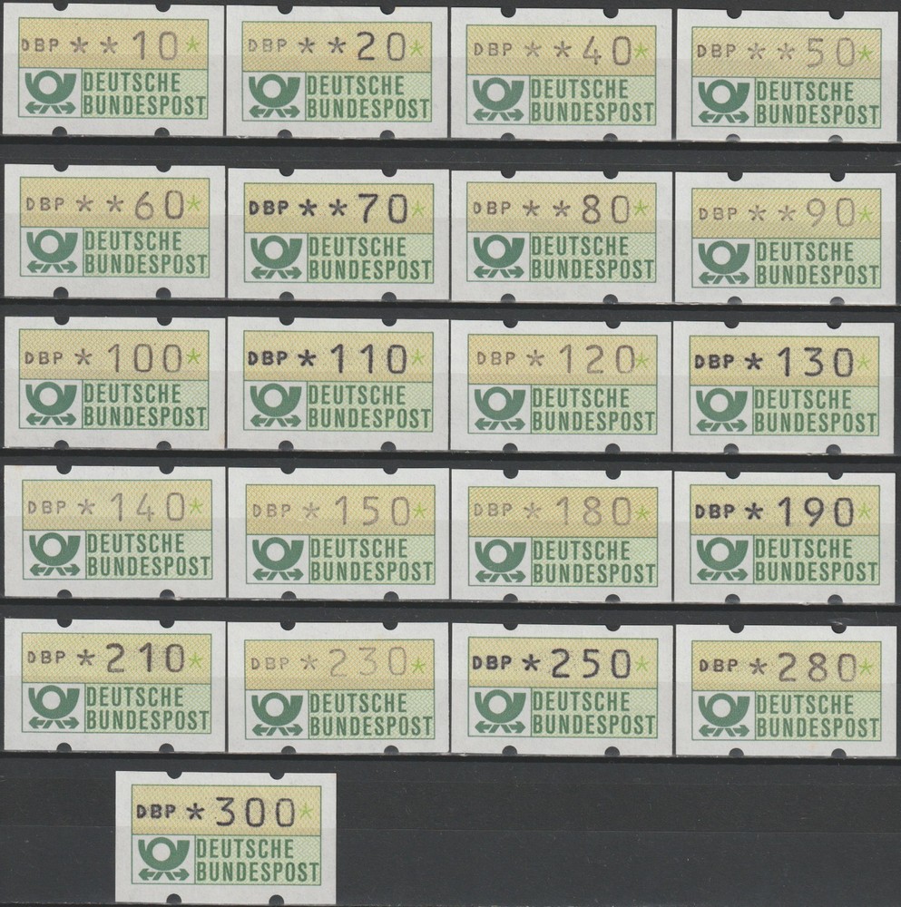Germany-FRG ATM 1981 MNH-68 Euro
