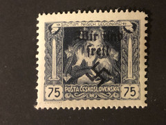 SUDETENLAND WWII-GERMAN OCC. Local ovpt REICHENBERG 75 h. MNH /s5 #725