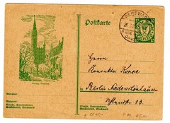 Danzig GA P45 Stamped Rathaus Post Office Passengers Proof (GA4747)