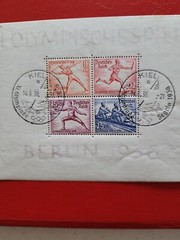 Germany Berlin 1936 XL Olympische Spiele.4 stamp Block.Cancellation 8/14/36.VF+.