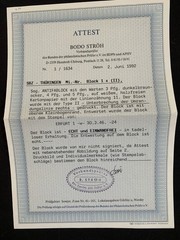 Germany stamps Thüringen Soviet Zone 1945 Michel Block x1 with photo attest