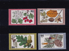 Bundesrepublik MNH ** 1024-7 SC565-8 flowers set