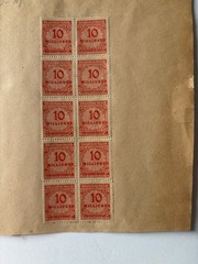 Lot German Inflation Stamps Several Overprints on Sheets Unused 1920’s