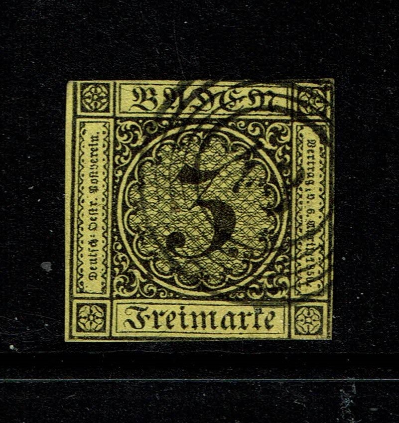 Baden SC# 2 Used (Noted Mi# 2b) w/ 12 5 Ring Black Cancel – S3600