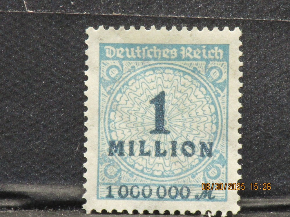 The listing is for:(1)1923 1 Million German Hyperinflation Stamp-LH-See Photos