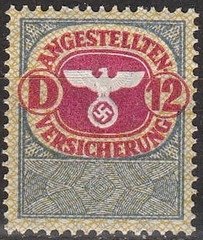 Stamp Germany Revenue WWII 3rd Reich Era Medical Employment Insurance Set MNG