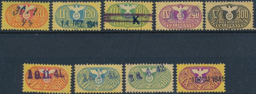 Stamp Germany Revenue WWII Fascism War War Era Medical Select Invalid Used