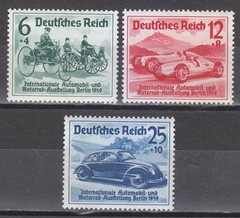 Germany 1939 MNH Mi 686-688 Sc B134-B136 Automobile & Motorcycle Exhibition **03