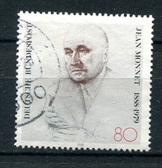 Germany – BRD : Jean Monnet stamp from 1988 – used
