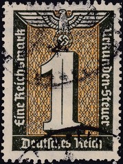 Stamp Germany Revenue WWII Fascism War War Era KDF Urkunden Selection U 1