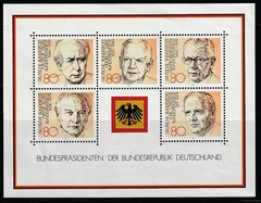 Germany 1982 Sc # 1384 Presidents s/s MNH OG