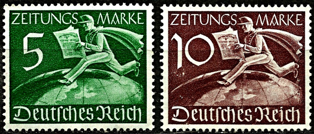 III REICH, NEWSPAPER STAMPS, MICHEL # Z 738-39, YEAR 1939, MNH, LOT 3158