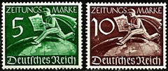 III REICH, NEWSPAPER STAMPS, MICHEL # Z 738-39, YEAR 1939, MNH, LOT 3158