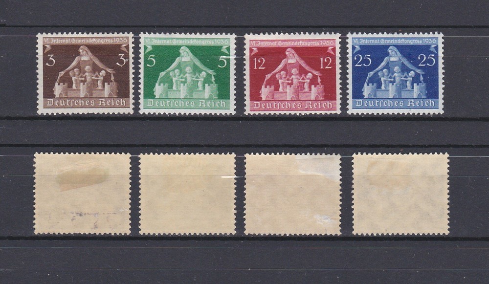 GERMAN REICH 1936 Municipalities Congress Mint * 473-476 (Mi.617-620)