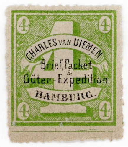(I.B) Germany Local Post : Hamburg 4pf (Charles van Diemen)