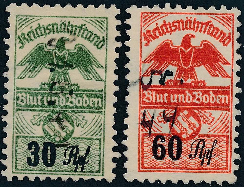 Stamp Germany Revenue WWII Fascism War Era Import Duty Tax Set Used