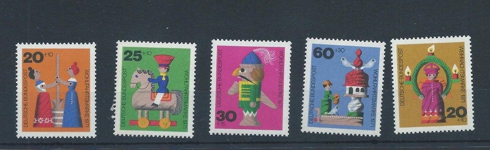 Germany stamps. 1971 Humanitarian Relief Funds – Wooden toys MNH (C824)