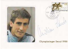 SA18j Germany DDR 1988 OG Seoul Original Signed Cover – Athletics.
