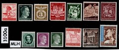 MLH stamps Adolf Hitler & Regular postage Third Reich WWII era Germany #3100a