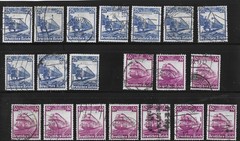 Stamp sets X 10 459-462 / Vintage Trains / WWII Germany Third Reich 1935 #2715