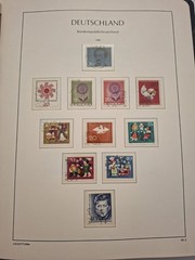 BRD Sammlung 1951-1963 in Leuchtturm-Vordruckalbum – Posthorn-Satz, Heuss, Europ