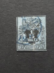 German Old States – Hannover Stamp LOT – 6 USED (Mi Nr. 4, 9, 14, 15, 16, 19)