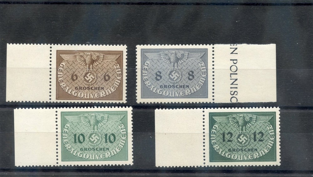 GENERAL GOV’T(OCC OF POLAND) Sc NO1-4,9,11-2(MI D1-4,9,11-2)**F-VF NH MARGIN $30