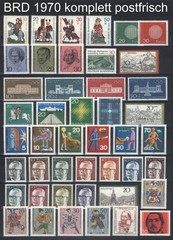 West-Germany / FRG / BRD Complete Yearsets 1970-1979 MNH Stamps, Mi. 612-1032
