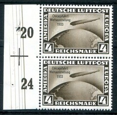 GERMANY 1933 498 ** MNH FLAWLESS pair with PASSER CROSS (Z5828