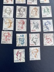 Germany & Berlin 26 Different Stamps Honoring „Famous Women“ Used