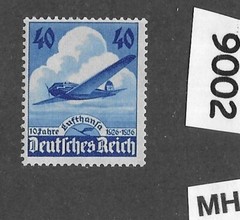 MH stamp Sc 469 Third Reich Germany Lufthansa Air service Airplane #9002