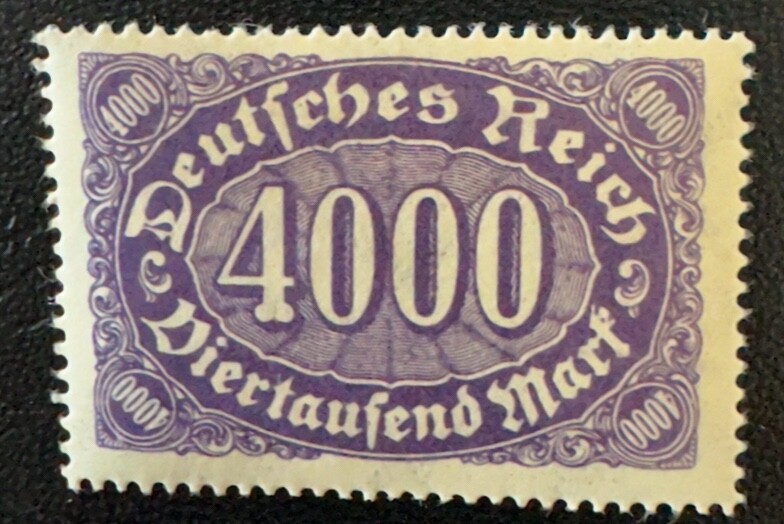 Germany Stamps Mi. Nr. 255 MNH OG Deutsches Reich 4000 Mark
