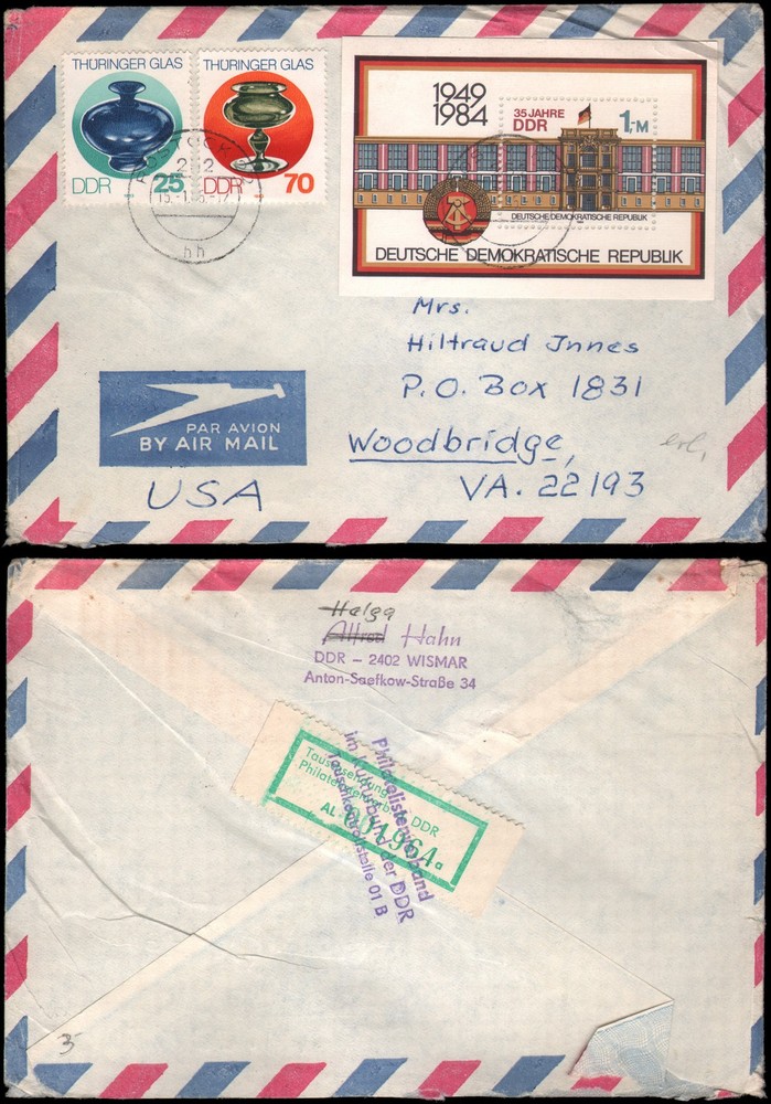 DDR to Woodbridge VA, 1984