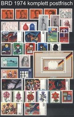 West-Germany / FRG / BRD Complete Yearsets 1970-1979 MNH Stamps, Mi. 612-1032