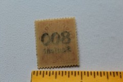 German Empire Inflation Overprint 800 Saufend on 30 Mark Stamp Orange /S25