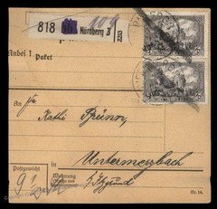 Germany Deutsches Reich Germania 3 Mark Wmk Cover 95976
