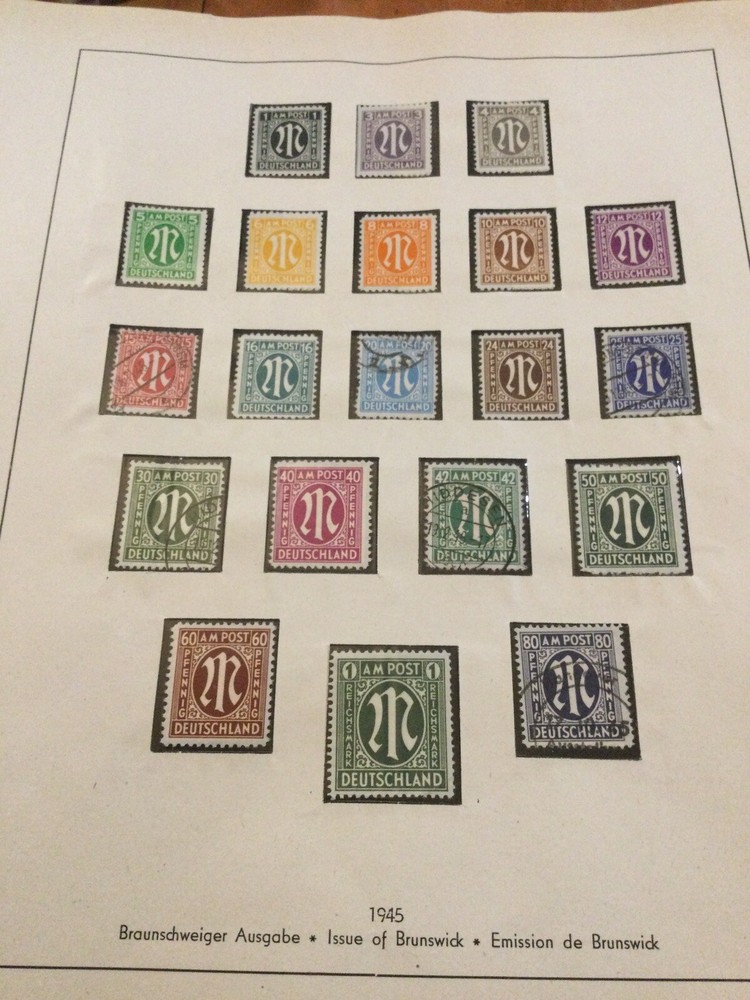 1945 A.M.G. ISSUES GERMAN PRINT POSTAGE STAMPS “VERY RARE” USED 80Pfg