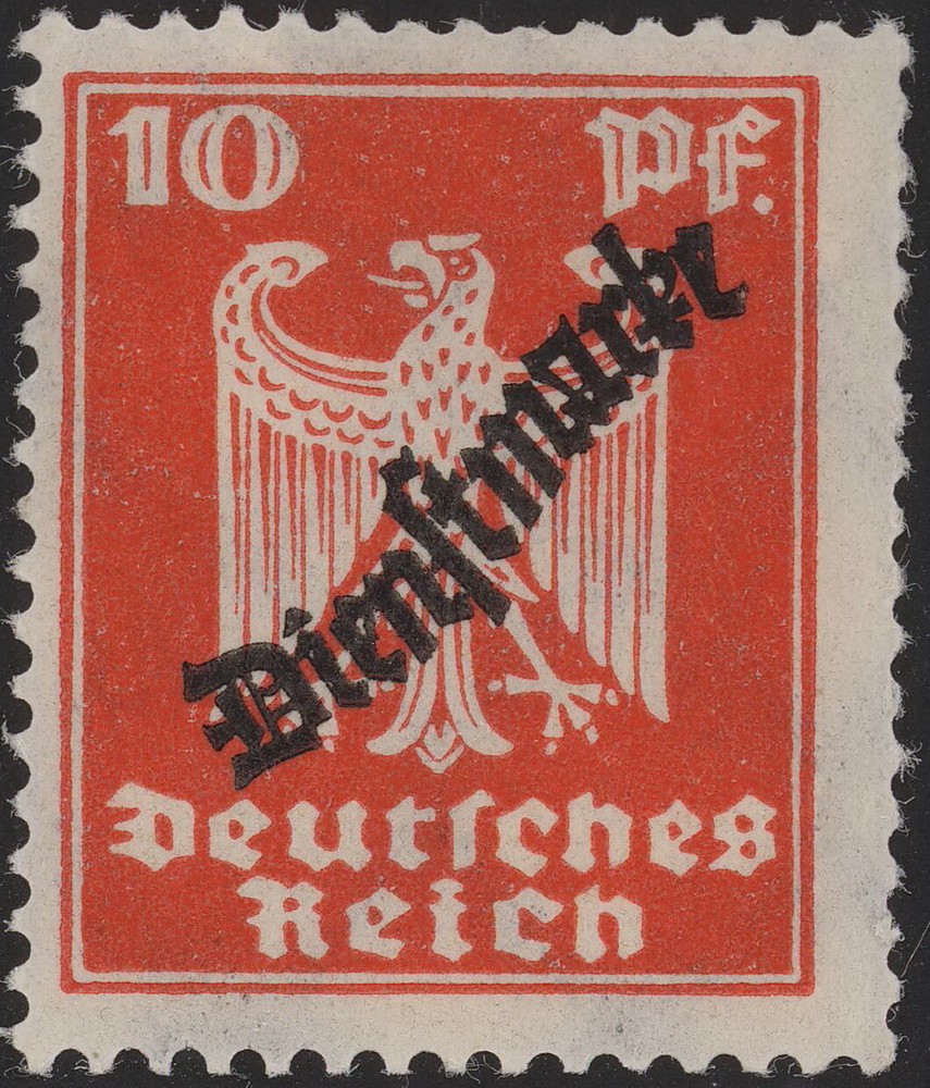 Stamp Germany Official Mi 107 Sc O55 1924 Dienst Reich Inflation Rosette MNH