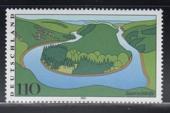 GERMANY Saar River Bend MNH stamp