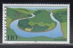 GERMANY Saar River Bend MNH stamp