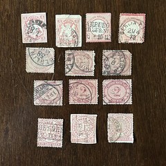 OLD GERMANY STATES LOTOF 13 RED STAMPS #47