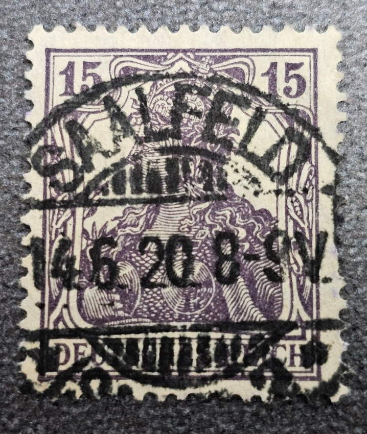 Stamp Germany Reich Germania 15 Pfennig 1920 Mi. Nr. 101 [🇩🇪39628-5]