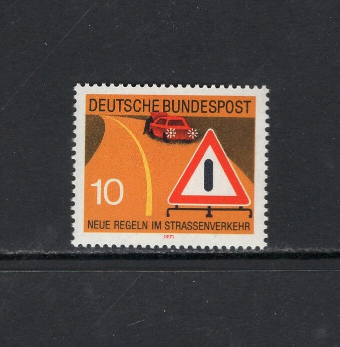 Germany 1971 TRAFFIC SIGN, WARNING SIGNAL MNH SC 1060