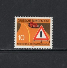 Germany 1971 TRAFFIC SIGN, WARNING SIGNAL MNH SC 1060