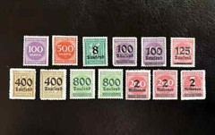 75 Mixed Stamps Lot- German/Deutsches Reich, Bavaria, Inflation, Overprint 1923